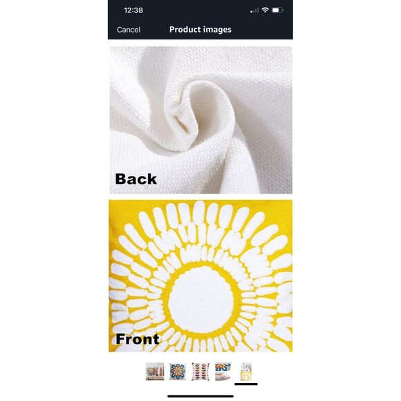 NWT  Embroidered High Quality 100% Organic Cotton Pillow Cushion Covers set of 2 - Picture 5 of 11